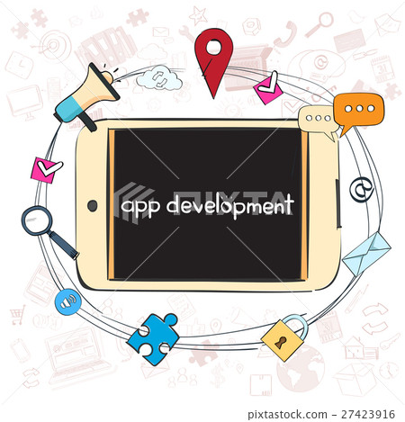 Application Development Creative Process Business - Stock Illustration ...