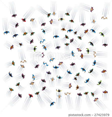 Group of Business People Cartoon Mix Race 27423979