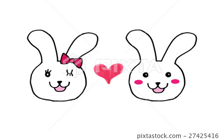 Love love rabbit - Stock Illustration [27425416] - PIXTA