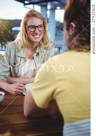 Happy couple having coffee Happy couple having coffee 27425828