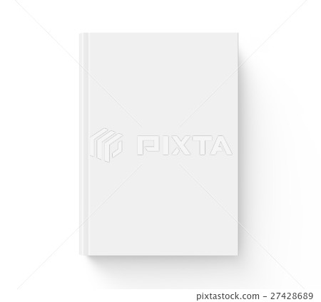 Blank hard cover book template 27428689