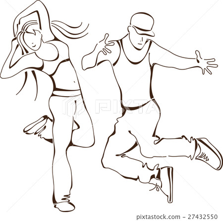 hip-hop dance, set icon people 27432550