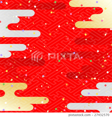 紅色紅色金銀色馬賽克樣式 27432570