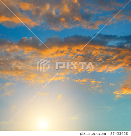 beautiful sunrise and cloudy sky 27433468
