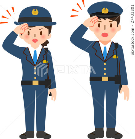 A salute man and woman saluting 27433801