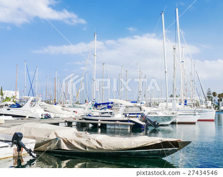 Sea port El Kantaoui, Tunisia. Many yachts  27434546