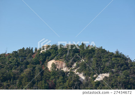 廣島縣，從宮島索道獅子站看山山山頂的觀景台 27434672