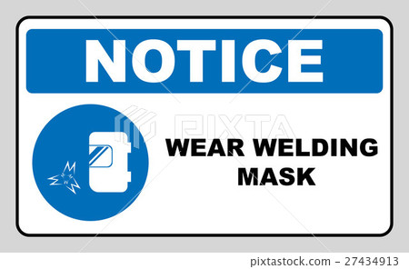 Wear a welding mask 27434913
