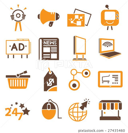 online internet marketing icons 27435460