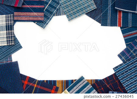 Frame frame Japanese pattern fabric material fabric textile indigo dyeing sparse shiji weave 27436045