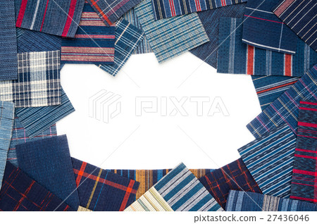 Frame frame Japanese pattern fabric material fabric textile indigo dyeing sparse shiji weave 27436046