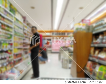 Blurred supermarket or warehouse  27437365