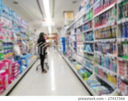Blurred supermarket or warehouse  27437366
