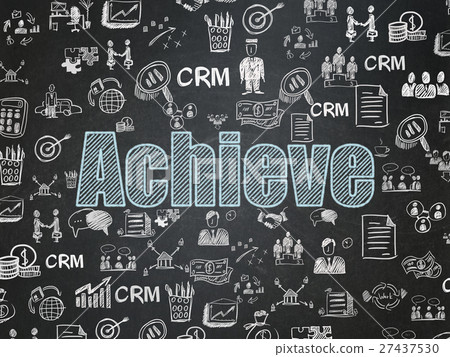 Finance concept: Achieve on School board 27437530