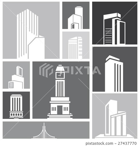 silhouette city, building set 27437770