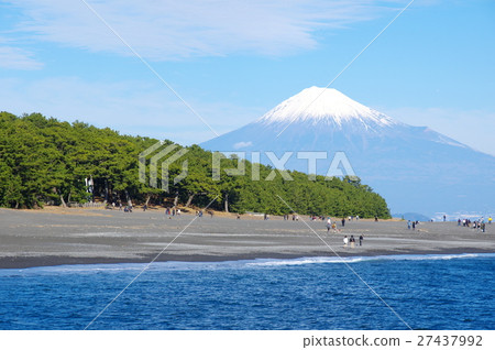 Miho No Matsubara And Mt Fuji Shizuoka City Stock Photo