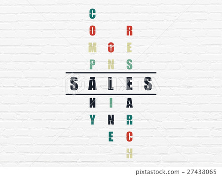 Marketing concept: Sales in Crossword Puzzle Marketing concept: Sales in Crossword Puzzle 27438065
