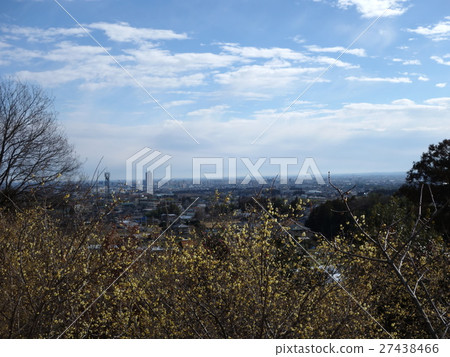 View of prefectural office, Maebashi city from Sasakuma district · Ruro no Sato 27438466