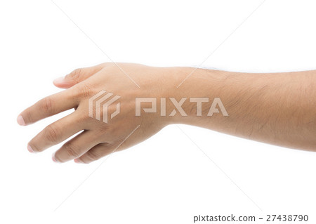 Empty man hand on white background 27438790