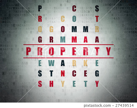 Business concept: Property in Crossword Puzzle Business concept: Property in Crossword Puzzle 27439514