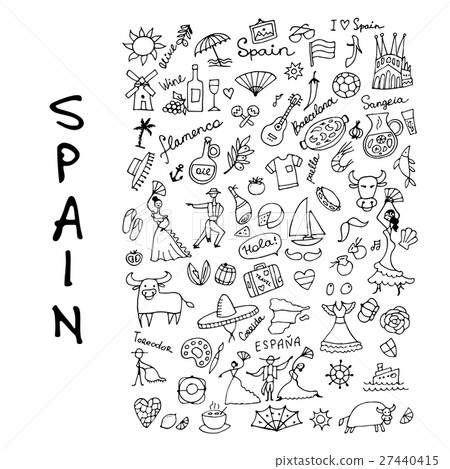 Spain, icons collection. Sketch for your design 27440415