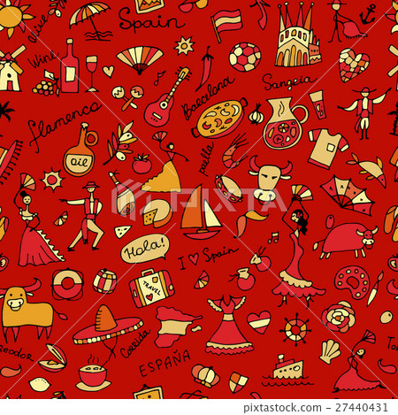 Spain, seamless pattern for your design 27440431