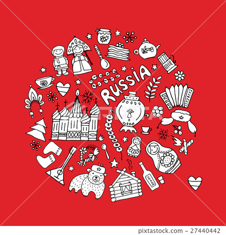 Russia, icons collection. Sketch for your design 27440442