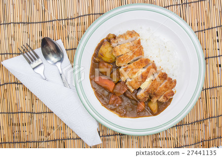 Fry pork tongkatsu Japanese curry with rice Fry pork tongkatsu Japanese curry with rice 27441135