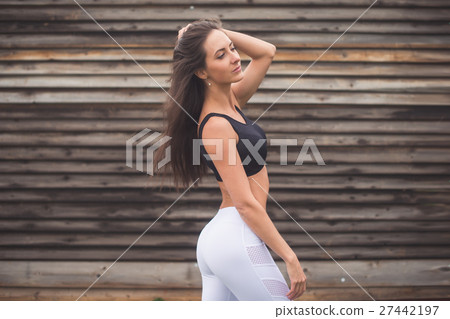 Fashion portrait of a young athletic fit girl in Fashion portrait of a young athletic fit girl in 27442197