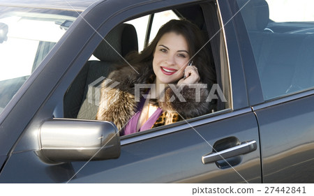 pretty woman in the car 27442841