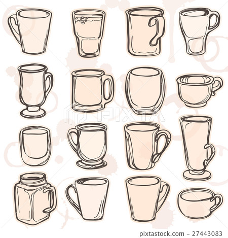 Vector illustration of cups, mugs and glasses Vector illustration of cups, mugs and glasses 27443083