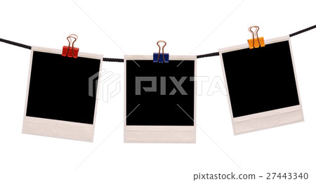 polaroid frame on a rope 27443340