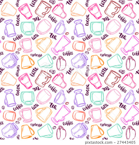 Background with beverages dishes Background with beverages dishes 27443405