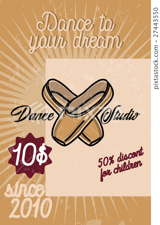 Color vintage dance studio banner Color vintage dance studio banner 27443550