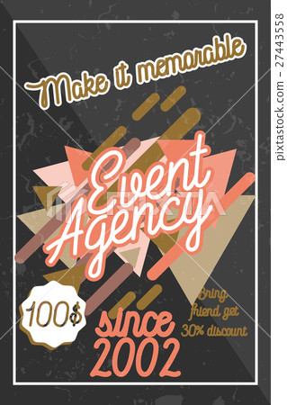 Color vintage event agency banner Color vintage event agency banner 27443558