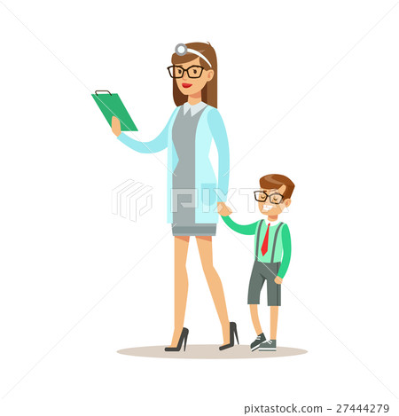 Kid On Medical Check-Up With Female Pediatrician Kid On Medical Check-Up With Female Pediatrician 27444279