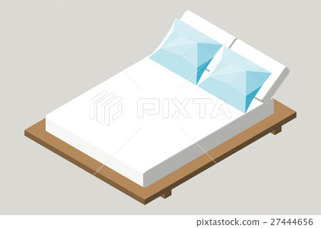 Isometric home furniture - bed. Interior element 27444656