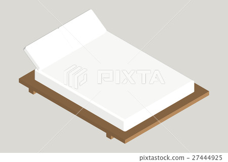 Isometric home furniture - bed. Interior element 27444925