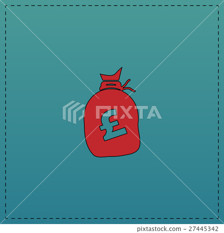Pound GBP bag computer symbol Pound GBP bag computer symbol 27445342