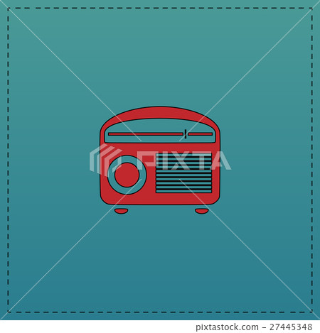 retro radio computer symbol retro radio computer symbol 27445348