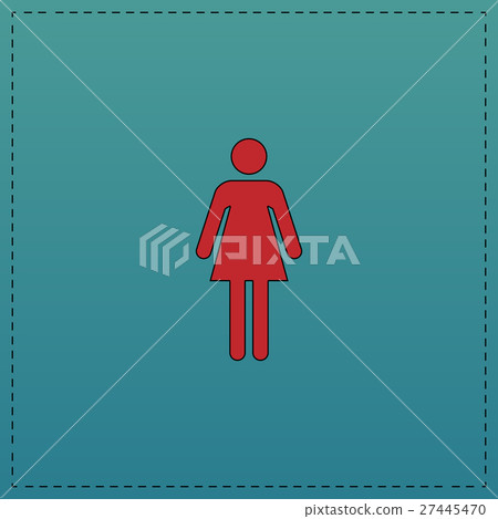 woman computer symbol - Stock Illustration [27445470] - PIXTA