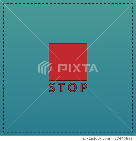 Stop button computer symbol Stop button computer symbol 27445681