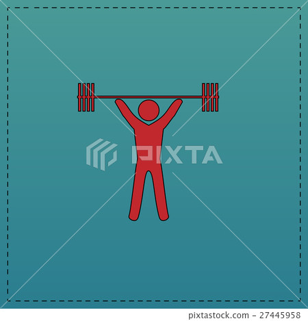 Weightlifting computer symbol Weightlifting computer symbol 27445958