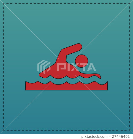 Swimming computer symbol Swimming computer symbol 27446401