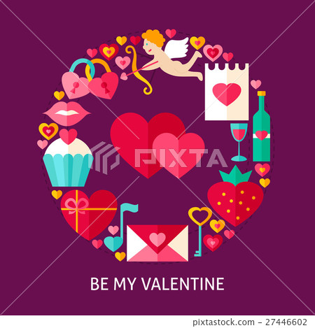 Be My Valentine Flat Concept Be My Valentine Flat Concept 27446602