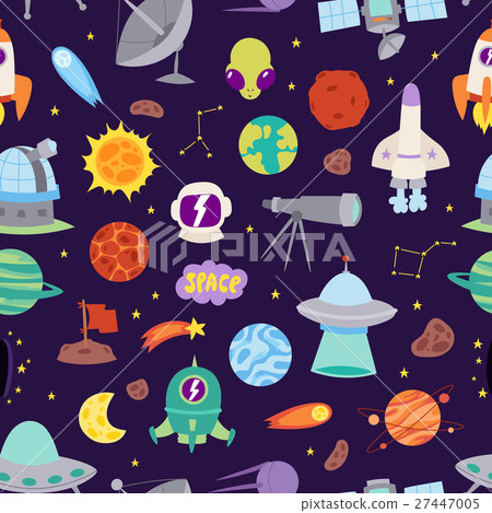 Astronomy space vector seamless pattern. Astronomy space vector seamless pattern. 27447005