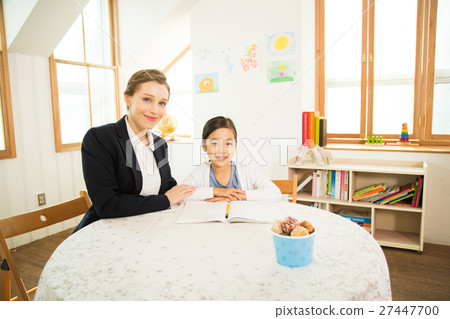 Young Student Learning English With A Foreign Female Teacher 27447700