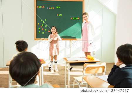 Young Student Giving A Presentation In Front Of The Class 27447927