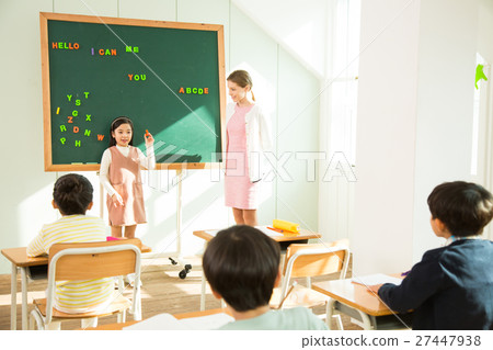 Young Student Giving A Presentation In Front Of The Class Young Student Giving A Presentation In Front Of The Class 27447938