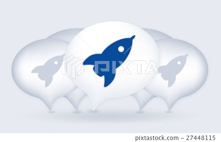 Rocket Start up Development Sign Icon Concept 27448115